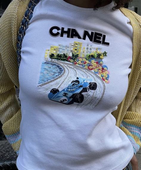 chanel t shirts ladies|pre owned Chanel shirts.